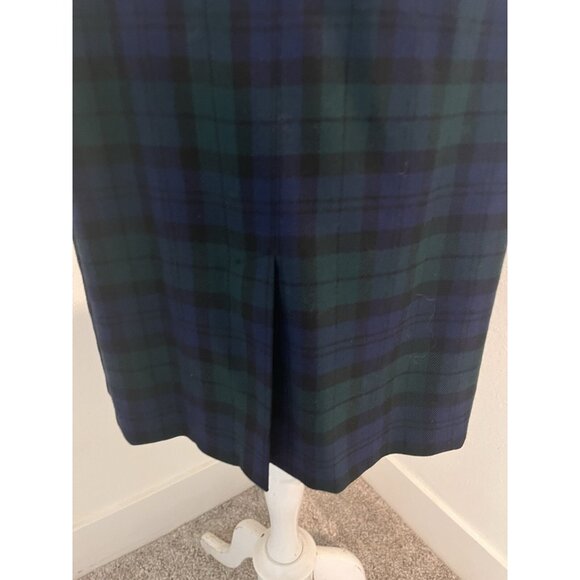 Vtg Pendleton 12 wool pencil skirt Blk watch Tartan Plaid New tags Preppy Academ - Picture 6 of 8